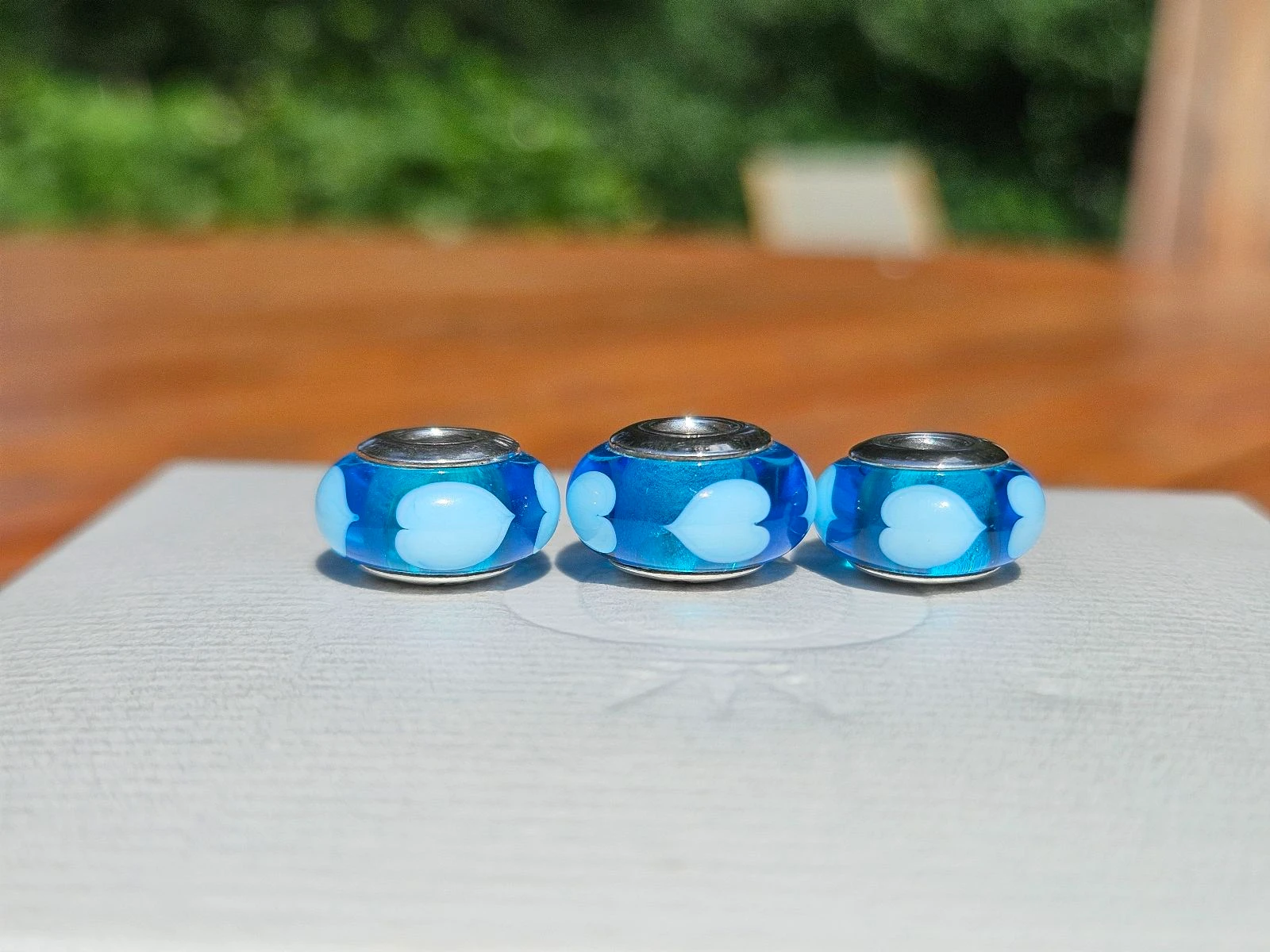 Pandora charms murano set 3x